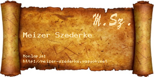 Meizer Szederke névjegykártya